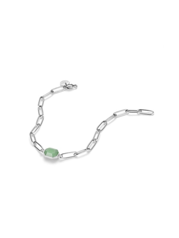 Izrazite svoj stil sa narukvicom Geometric Gemstone. Zeleni aventurin i srebro za unikatan i elegantan izgled.