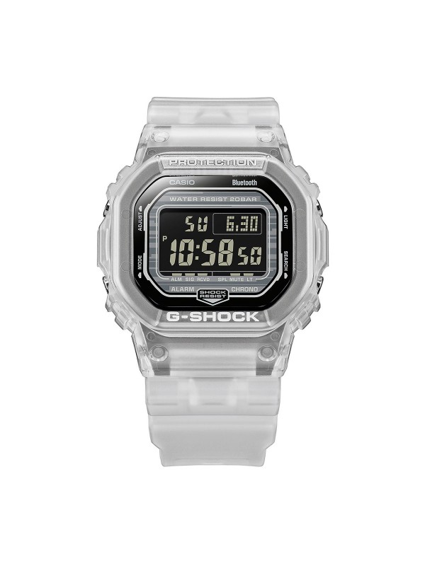 G-Shock digitalni bluetooth 5600 muški ručni sat - model u prozirno beloj boji, brzo i lako poručite putem S&L Jokić online prodavnice na kućnu adresu.