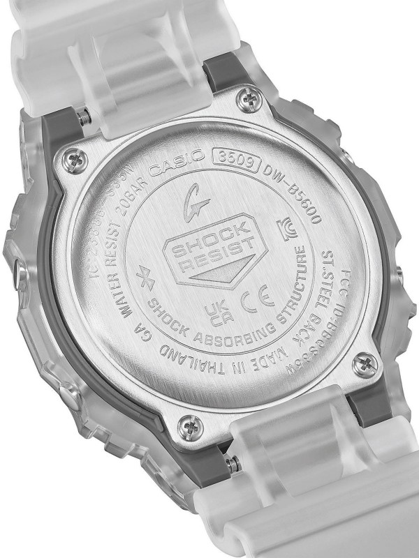 G-Shock digitalni bluetooth 5600 muški ručni sat - model u prozirno beloj boji, brzo i lako poručite putem S&L Jokić online prodavnice na kućnu adresu.