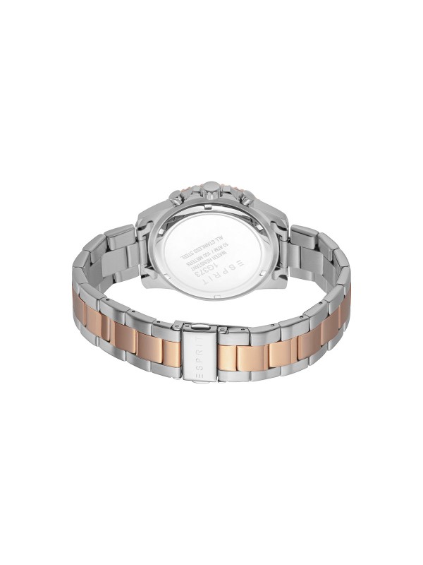 Esprit muški ručni sat od nerđajućeg čelika u boji srebra i ružičastog zlata - model sa efektnim teget brojčanikom, poručite putem Timer.co.rs online shop-a.