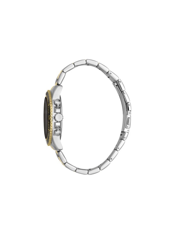 Esprit muški ručni sat od nerđajućeg čelika u boji srebra i žutog zlata - model sa efektnim crnim brojčanikom, poručite putem Timer.co.rs online shop-a.