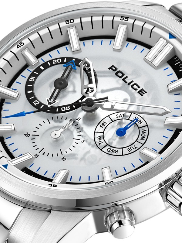 Police Greenlane muški ručni sat - model multifunkcionalnog dizajna sa poluprovidnim sivim brojčanikom, poručite lako putem Timer.co.rs online prodavnice.