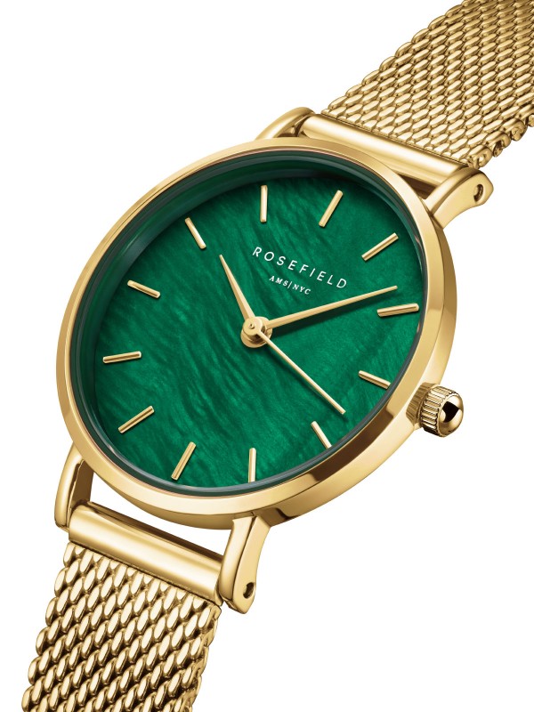 Dominantan ženski sat - ROSEFIELD SMALL EDIT EMERALD MESH - Kvarcni ✔️Analogni ✔️ Nerđajući čelik ✔️ - Poručite online !