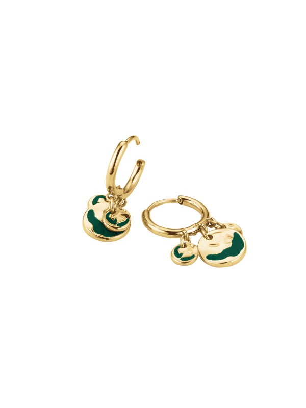 Ručno rađen dizajn minđuša - ROSEFIELD EMERALD WAVEY COIN HOOPS - Ovaj par je napravljen od visokokvalitetnog materijala - Poručite online !