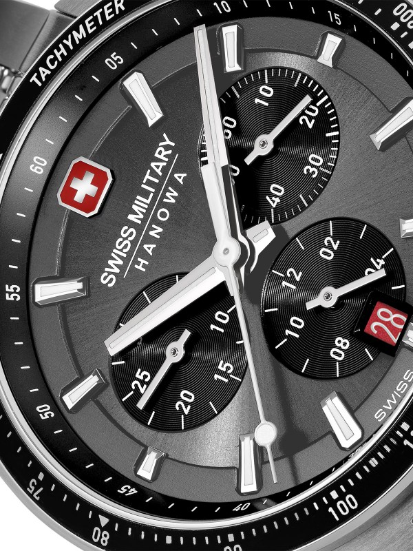 Sportski stil uz oštar dizajn  - SWISS MILITARY HANOWA DEFENDER - Vodootpornost✔️Ledeno sivi brojčanik✔️-Poručite online!