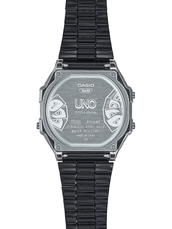 Jedinstveni Casio Vintage sat u saradnji sa UNO™ igrom! Oživite nostalgiju uz elegantan dizajn i specijalno pakovanje od recikliranih materijala.