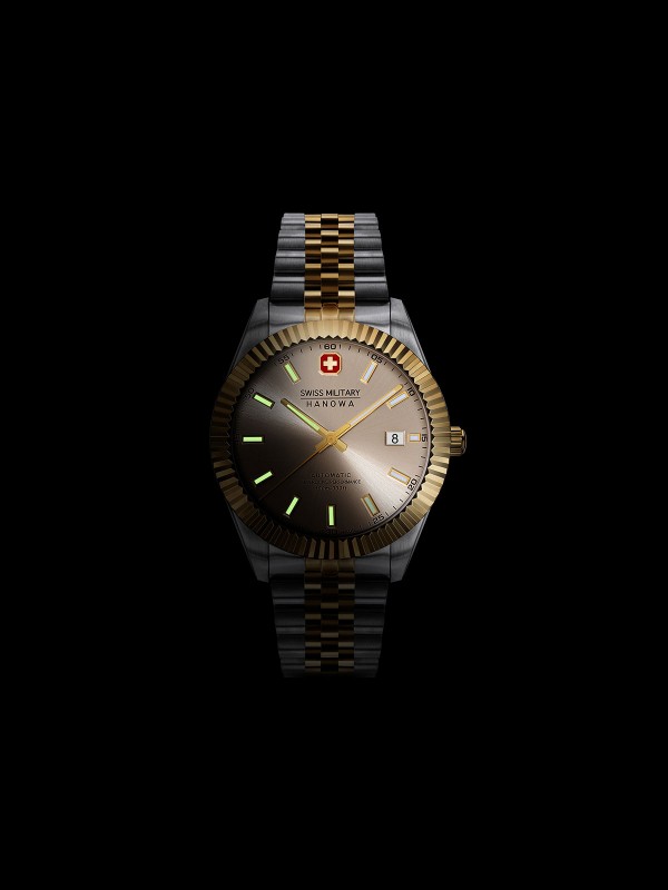 Muški sat za prave ljubitelje stila - SWISS MILITARY HANOWA DILIGENTER AUTOMATIC - Svetlo zeleni brojčanik ✔️Safirno staklo ✔️- Poručite online!