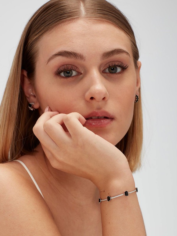 Dodajte notu jednostavni uz ovu narukvicu - BROSWAY FANCY MISTERY BLACK - Dužina 16cm ✔️Srebro 925 ✔️- Poručite online!