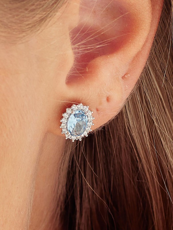 Dodir glamura za svaki dan - BROSWAY FANCY LIGHT BLUE - Veličina 10,5mm ✔️Srebrene minđuše ✔️Cirkoni ✔️- Poručite online!