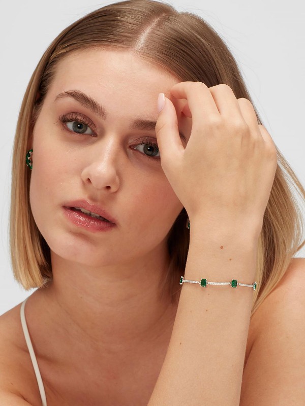 Elegancija i sofisticiranost u svakom komadu - BROSWAY FANCY LIFE GREEN - Dužina 16cm ✔️Srebro 925 ✔️Zeleni bbaget cirkoni ✔️- Poručite online!
