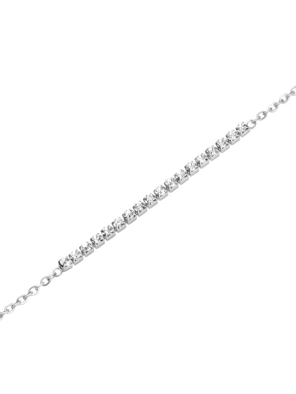 Rosefield TENNIS ženska narukvica od srebra s cirkonima, savršena za svaki stil. Podesiva dužina 16,5-19,5cm. Dodajte je svojoj kolekciji!