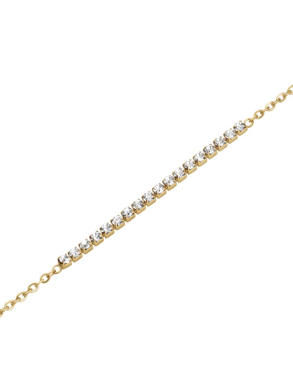 Rosefield TENNIS ženska narukvica od žutog zlata sa cirkonima, savršen dodatak za svaki stil. Podesiva dužina 16,5cm - 19,5cm.