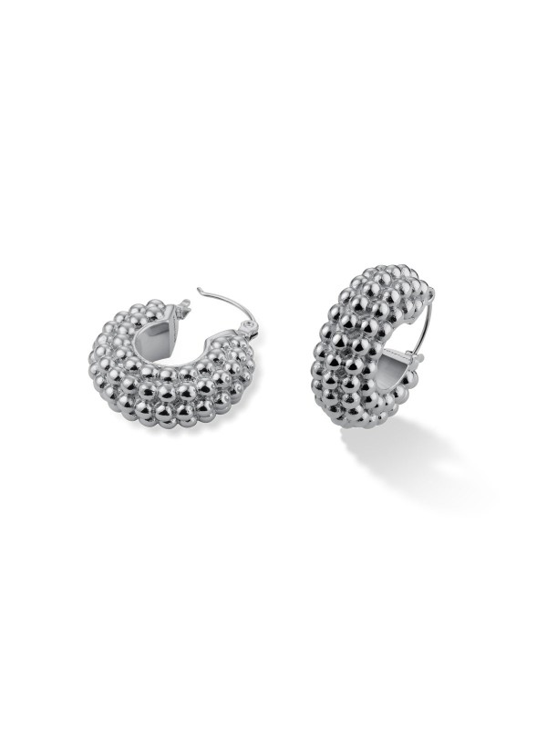 Rosefield BUBBLE HOOPS srebrne minđuše - elegantne alke od nerđajućeg čelika, savršene za svaki stil. Prečnik: 2,2 cm.