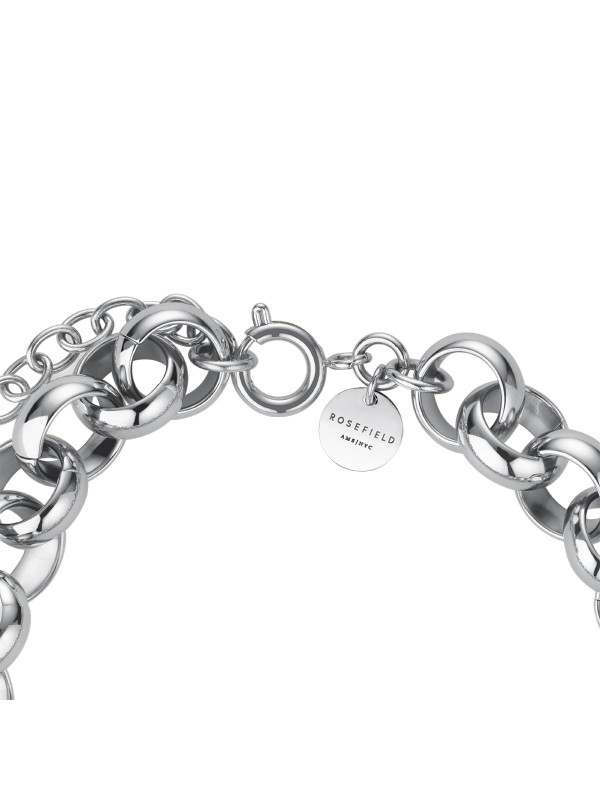 Rosefield CHUNKY SILVER ženska narukvica od nerđajućeg čelika, savršen dodatak za svaki stil. Podesiva dužina 18-21cm.