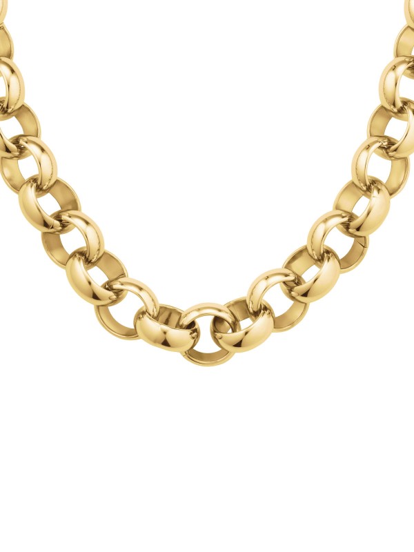 Rosefield CHUNKY GOLD ženska ogrlica od nerđajućeg čelika u boji žutog zlata, savršena za svakodnevne kombinacije i stilizovan izgled.