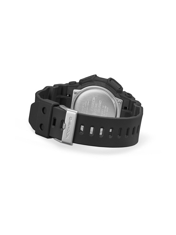 G-SHOCK crni sat sa 10-godišnjom baterijom, svetskim vremenom, štopericom i LED svetlom za maksimalnu funkcionalnost i ekološku održivost.