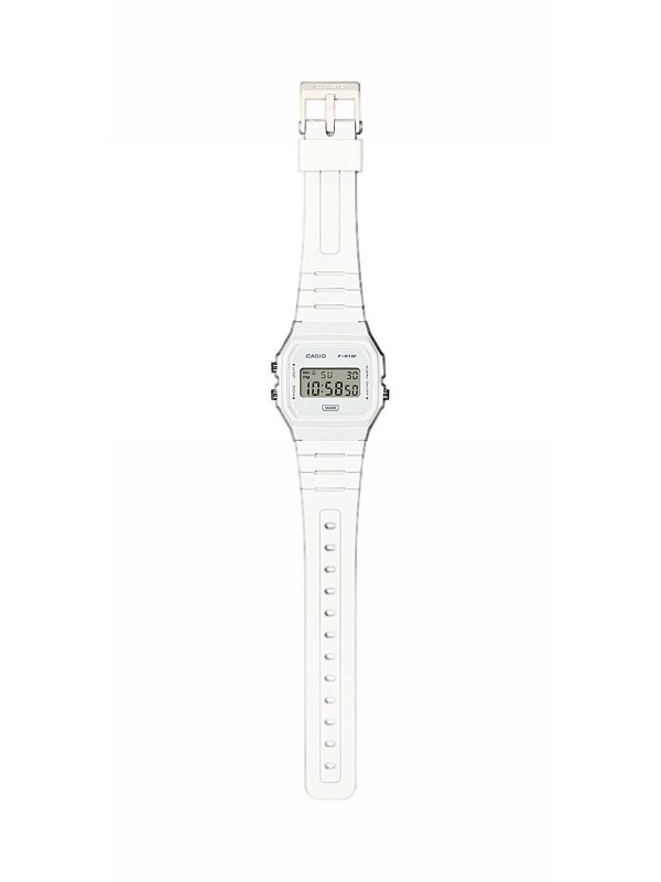 Elegantan unisex digitalni sat bele boje sa ekološkim materijalima, LED osvetljenjem i dugotrajnom baterijom.
