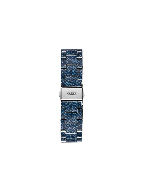 GUESS ženski sat "Indigo" GW0750L1: Teksas print, multifunkcionalni brojčanik, prečnik 38mm, vodootporan do 50m. Dodajte stil svom izgledu!