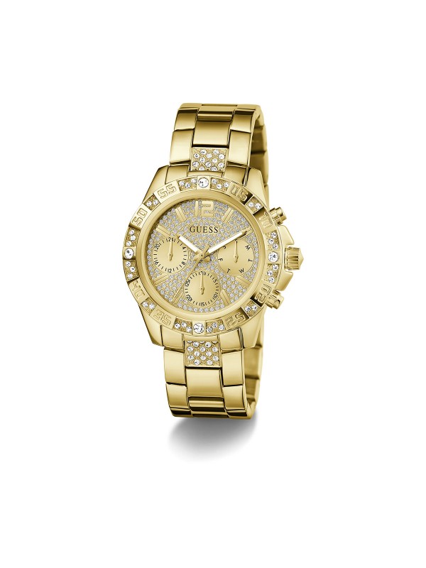 Elegantni Guess ženski sat Majesty GW0771L2 u boji žutog zlata sa cirkonima, prečnika 40mm, savršen za sofisticiran izgled.