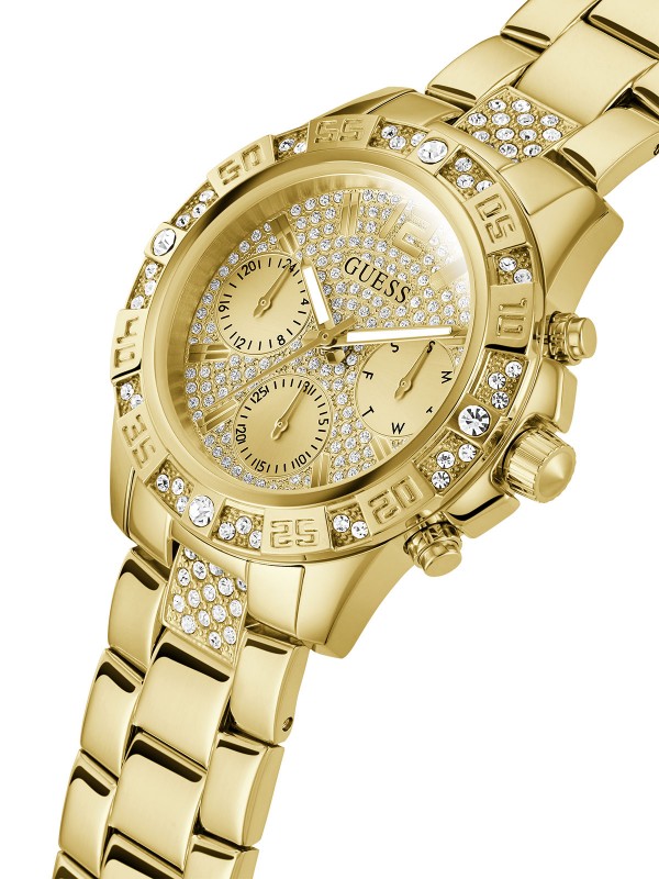 Elegantni Guess ženski sat Majesty GW0771L2 u boji žutog zlata sa cirkonima, prečnika 40mm, savršen za sofisticiran izgled.