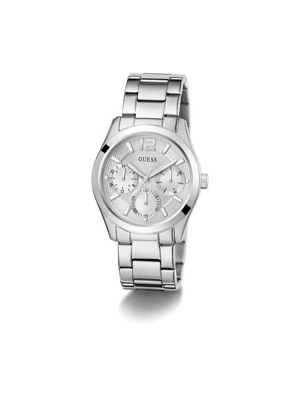 Guess ženski sat "Zoe" GW0760L1 u srebrnoj boji, prečnika 38mm, savršen za svaku priliku. Vodootporan, elegantan i funkcionalan.
