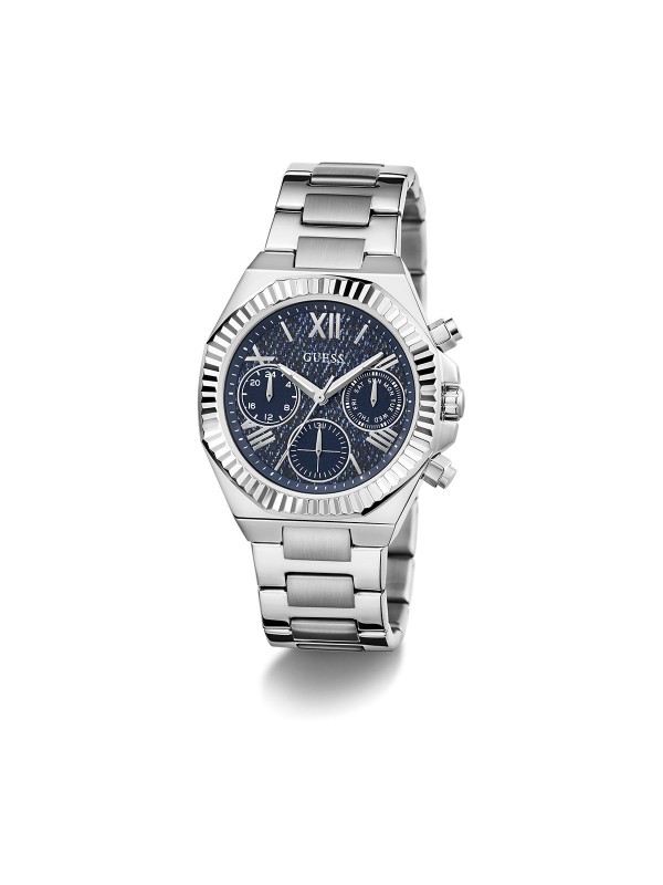 Guess ženski sat GW0769L1 u srebrnoj boji s teget teksas brojčanikom, multi-function mehanizam, idealan za svaki stil.