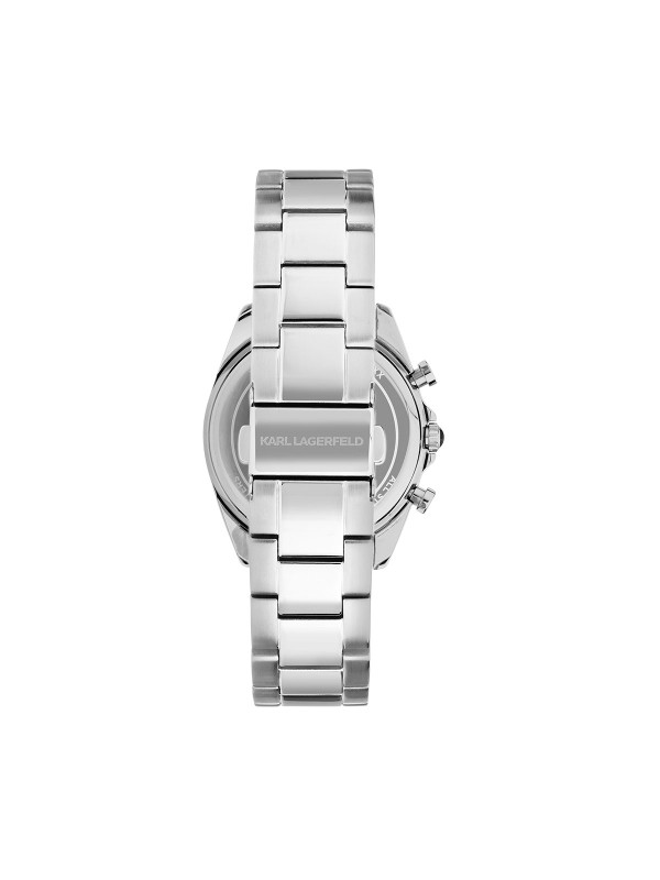 Karl Lagerfeld ROUND ESSENTIALS sat R0553101503 – elegantan ženski multifunction sat od nerđajućeg čelika u boji srebra sa srebrnim sunray brojčanikom. Vodootpornost do 50 m.