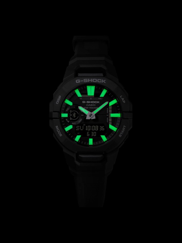 G‑SHOCK GBA-950-1AER – fitness muški sat iz G‑SQUAD serije u crnoj boji sa multifunkcijama kao što su Bluetooth, koraci, automatsko merenje tempa, baterija traje do 2 godine i vodootpornost do 200 m.