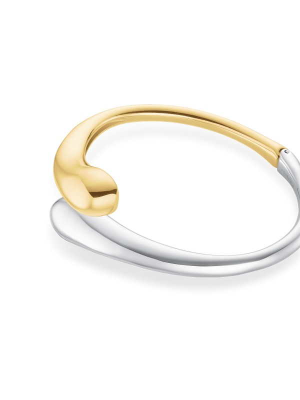 Rosefield DOME CONTRARIE JBDCD-J1219 ženska čvrsta narukvica u zlatno-srebrnoj kombinaciji sa otvorenim krajevima. Elegantna, moderna i idealna za svaki stil.