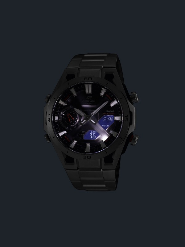 Casio muški sat iz Sospensione serije sa crnim brojčanikom, solarnom baterijom, Bluetooth povezivanjem i sportskim dizajnom. Moderan, izdržljiv i funkcionalan izbor za svaki dan.