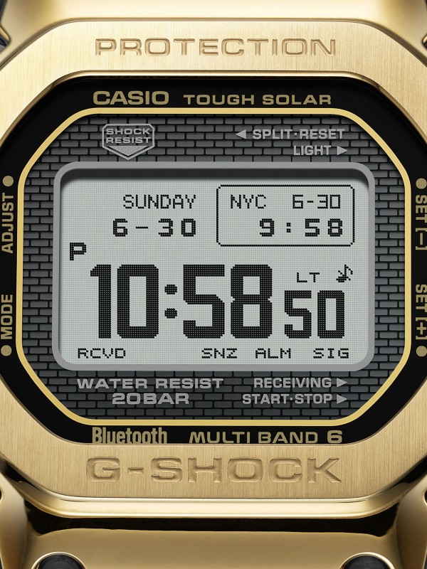 Full Metal G-SHOCK GMW-BZ5000GD-9ER u zlatnoj boji sa MIP ekranom, solarnim napajanjem i Bluetooth funkcijama. Luksuzan, izdržljiv i vrhunski čitljiv.