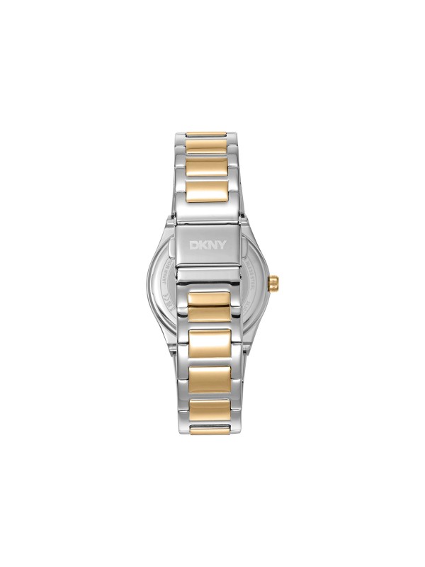 DKNY DK1L102M0055 trend ženski sat u boji žutog zlata sa zlatnim brojčanikom i DKNY logotipom. Čelična narukvica i vodootpornost do 50m.