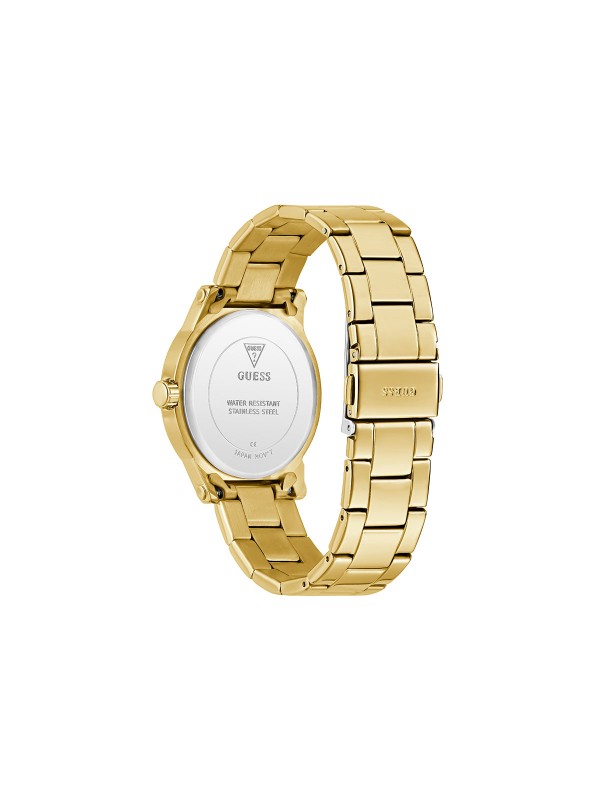 Guess Annette GW0861L6 ženski elegantni sat u boji žutog zlata sa teget sunray brojčanikom, 4G logom i cirkonima. Sofisticiran izbor za moderan stil.