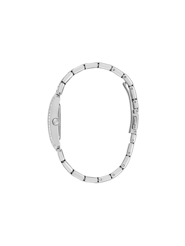 Guess Bonnet GW0995L1 ženski elegantni sat u srebrnoj boji sa pravougaonim kućištem i cirkonima. Kvarcni analogni mehanizam i čelična narukvica za sofisticiran izgled.