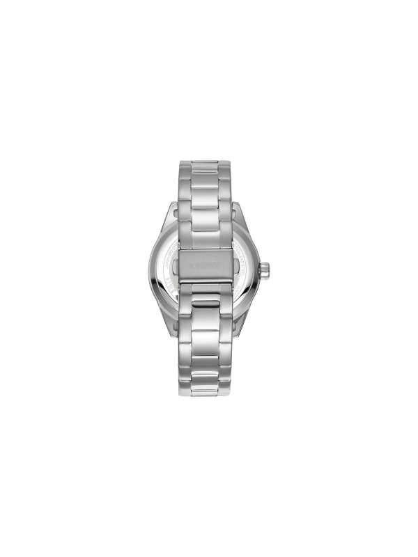 Elegantni DKNY ženski sat sa srebrnim kućištem od 38mm, multifunkcionalni dizajn, vodootporan do 50m, savršen za svaku priliku.
