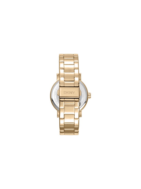 Elegantni DKNY ženski sat sa tirkiznim brojčanikom i čeličnom narukvicom u boji žutog zlata. Vodootporan do 50m, prečnik 40mm.
