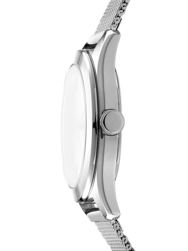 Elegantni DKNY ženski sat sa srebrnim kućištem i brojčanikom, čelična mesh narukvica, vodootporan do 50m, prečnik 34mm. Idealno za svaku priliku.