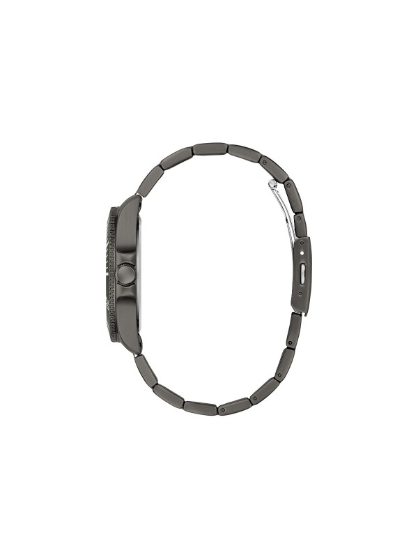 GUESS CLIFF muški sportski sat u crnoj boji sa zelenim sunray brojčanikom i aluminijumskom koronom. Kućište 41 mm, mineralno staklo, vodootpornost 50 m.
