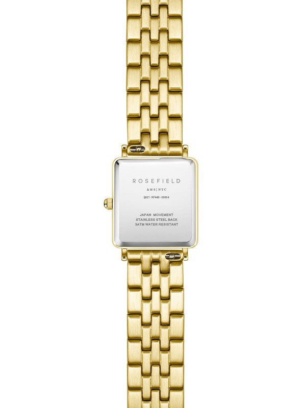 BOXY XS sat u boji žutog zlata sa belim brojčanikom, prečnika 22mm. Elegantan dizajn, japanski kvarcni mehanizam, vodootporan do 30m.