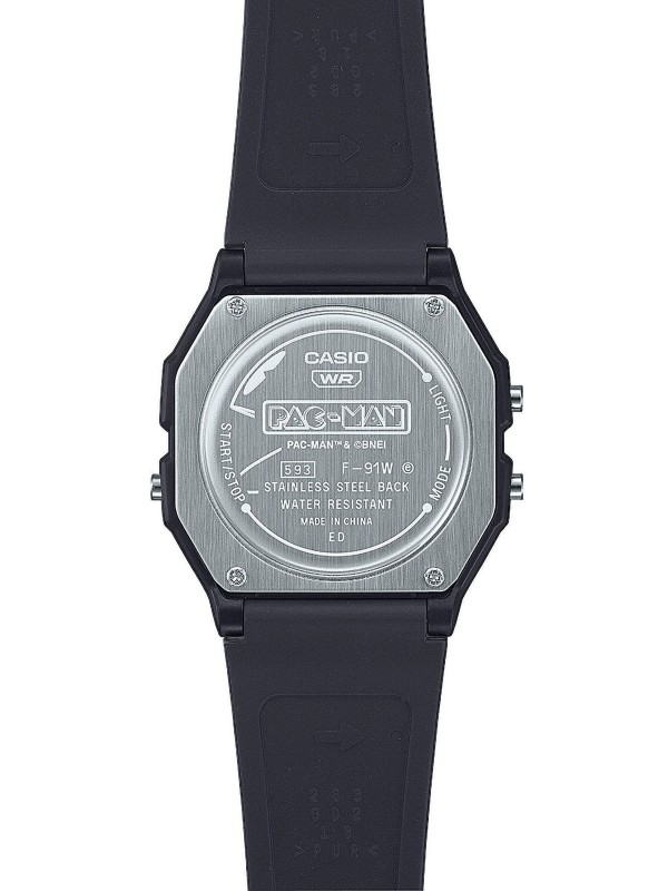 Limitiran model Casio Timeless x Pac-Man sa neonskim dizajnom i ekološkim materijalima, savršen za ljubitelje retro stila.