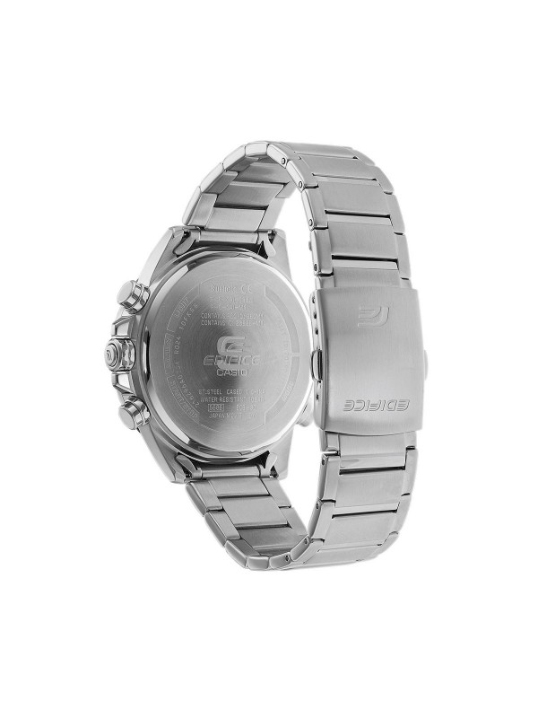 Casio Edifice analogno-digitalni hronograf u srebrnoj boji s plavim brojčanikom, Bluetooth, LED osvetljenje, štoperica, vodootporan do 100m.