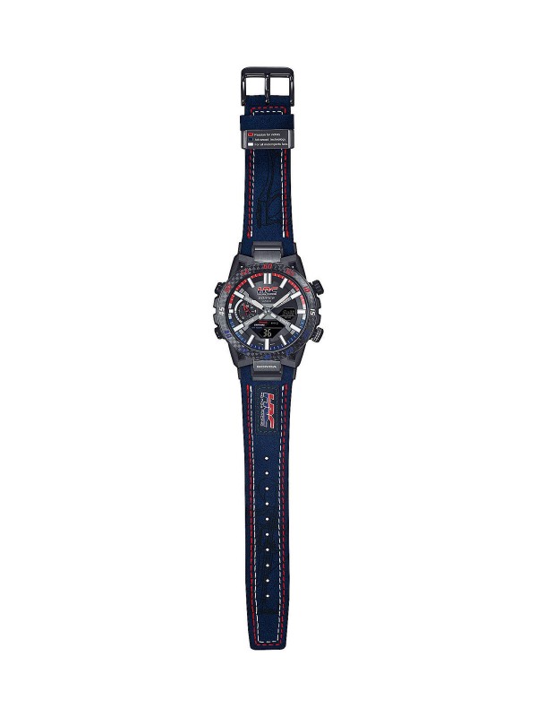 Limitirani Casio Edifice model u saradnji sa Honda Racing, trobojni dizajn, solarni hronograf, Bluetooth, vodootporan do 100m.