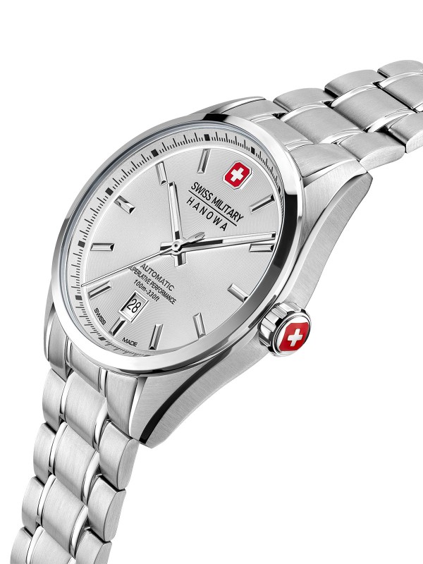 Elegantni SWISS MILITARY HANOWA MAJESTIC PIONEER sat sa automatskim mehanizmom, vodootporan do 100m, idealan za stil i funkcionalnost.
