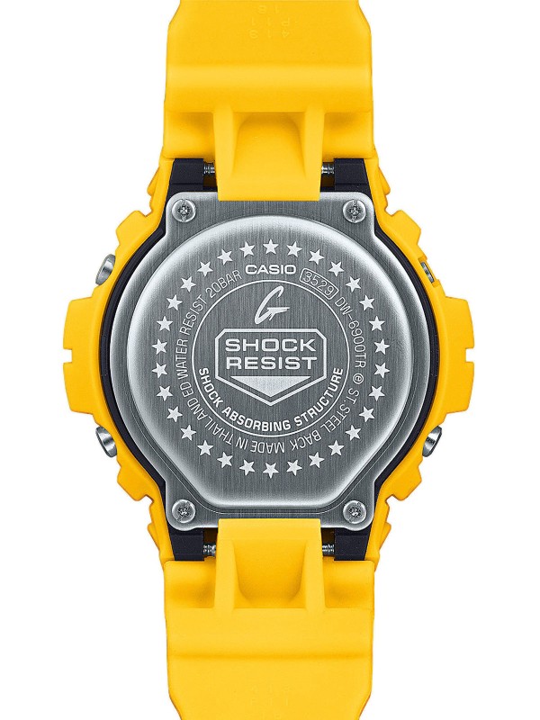 DW-6900TR-9ER žuti muški G-SHOCK sat iz jubilej serije 6900. Retro dizajn, super osvetljenje, 200m vodootpornost, limitirana edicija od bio gume!