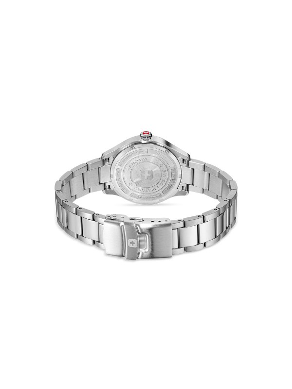 SWISS MILITARY HANOWA OFFSHORE DIVER GREEN WATER SMWGH0005804 – limitirani Swiss Made muški ronilački sat inspirisan smaragdnim vodama švajcarske reke Verzaska. Sat ima robusno kućište od nerđajućeg čelika prečnika 44 mm, zeleni malahitni brojčanik i čeličnu narukvicu. Sa vodootpornošću do 200 metara, safirnim staklom i kvarcnim mehanizmom Ronda 715, ovaj model spaja vrhunsku preciznost i ekskluzivan dizajn.