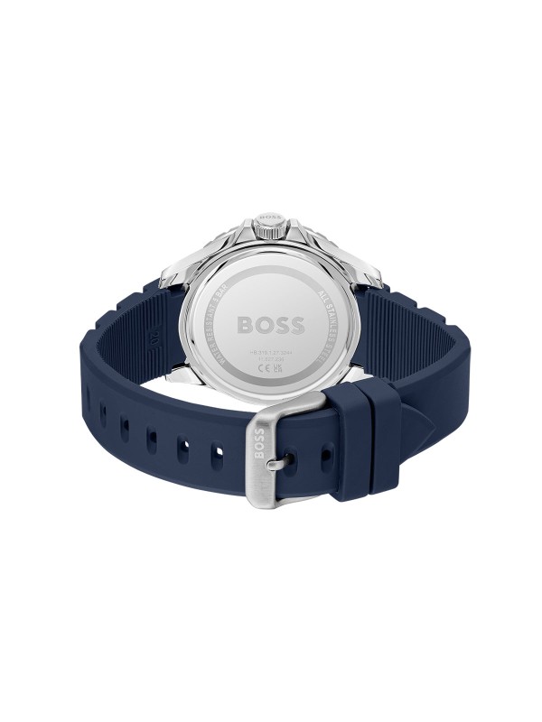 BOSS TROPER SPORT 1514292 – muški sportski sat inspirisan ronilačkim modelima. Kućište od nerđajućeg čelika sa rotirajućom teget koronom i teget silikonskom narukvicom. Idealan izbor za aktivne muškarce koji cene stil i funkcionalnost.