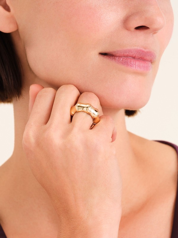 Rosefield JRSB54G-J1196 prsten u boji žutog zlata izrađen od nerđajućeg čelika ističe se jednostavnom elegancijom i kvalitetom. Bezvremenski dodatak koji se savršeno uklapa u svaku kombinaciju – od poslovne do svečane.