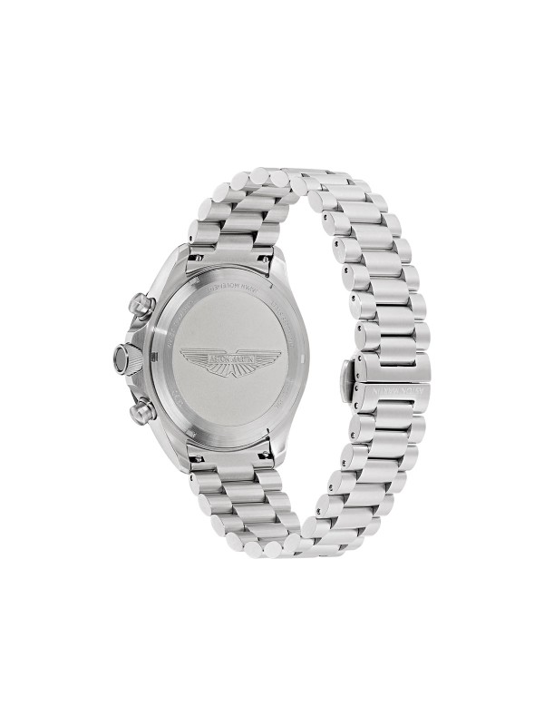 Aston Martin MTIS1F502 – luksuzni muški hronograf izrađen od recikliranog nerđajućeg čelika, sa prepoznatljivim podium zelenim brojčanikom i detaljima u limeta nijansi. Crni tahimetarski prsten, osvetljene kazaljke i vodootpornost do 100m čine ovaj sat sinonimom performansi i elegancije Aston Martin brenda.