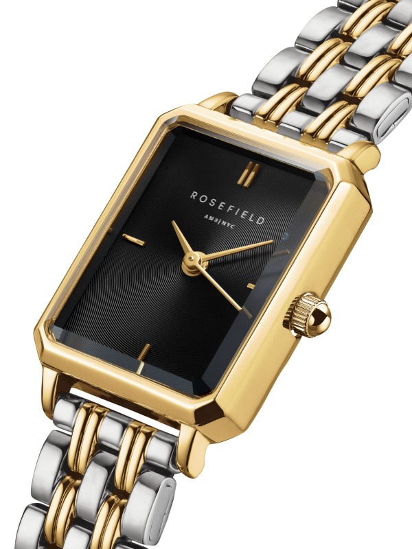 ROSEFIELD OBDSG-O88 – elegantan ženski analogni sat iz kolekcije Octagone Xs. Izrađen od mesinganog kućišta i nerđajućeg čelika, kombinuje sofisticirani dizajn i precizan kvarcni mehanizam. Idealno pristaje svakodnevnom i večernjem stilu.