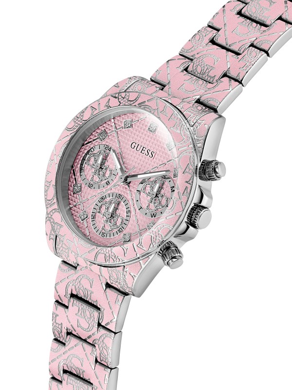GUESS GW0986L1 – elegantan ženski elegantni sat iz kolekcije Fall 2025. Kućište i narukvica izrađeni su od visokokvalitetnog nerđajućeg čelika, sa kvarcni mehanizmom. U Boji Roze Zlata i prepoznatljiv Guess dizajn čine ovaj model savršenim dodatkom svakoj odevnoj kombinaciji.